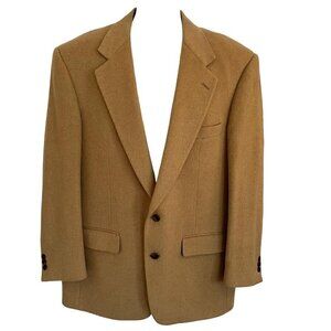Gary Hulse Men 100% Camel Hair Size 44 ? Blazer Sport Coat Tan Vintage Classic